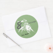 Acht seconden, rustig toch? Bulleroldesign Ronde Sticker (Envelop)