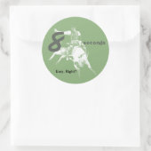 Acht seconden, rustig toch? Bulleroldesign Ronde Sticker (Tas)
