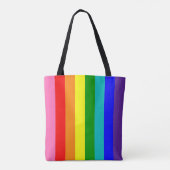 Acht Stripe Rainbow Pride-vlag Tote Bag (Achterkant)