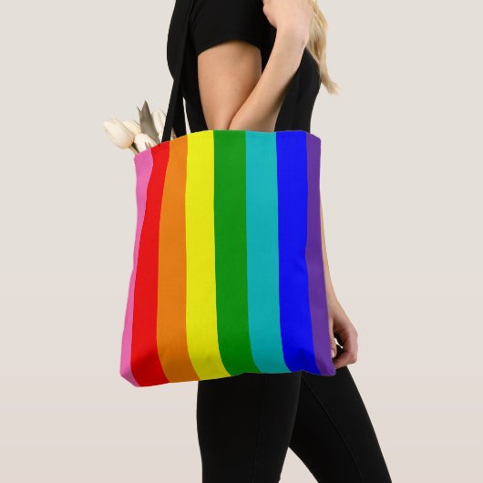 Acht Stripe Rainbow Pride-vlag Tote Bag (Dichtbij)