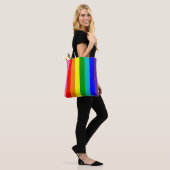Acht Stripe Rainbow Pride-vlag Tote Bag (Op model)