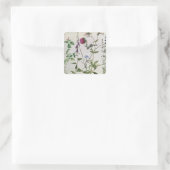 Acht studies over wilde bloemen vierkante sticker (Tas)