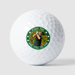 Acht-t-shirt & Still op Par Funny 80ste Verjaardag Golfballen