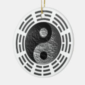Acht trigrammen Yin Yang Embossed-like draak Keramisch Ornament (Links)