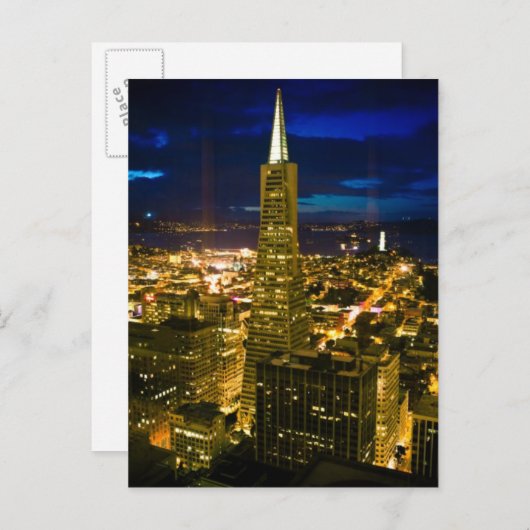 Acht uitzicht San Francisco. Briefkaart (Voorkant / Achterkant)