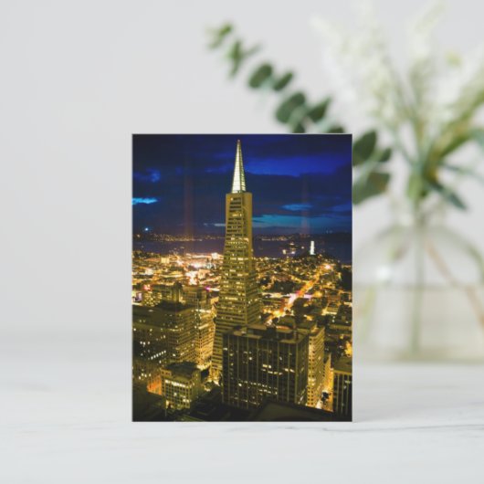 Acht uitzicht San Francisco. Briefkaart (Staand voorkant)