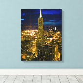 Acht uitzicht San Francisco. Canvas Afdruk (Insitu (Houten vloer))