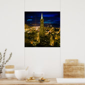 Acht uitzicht San Francisco. Poster (Keuken)