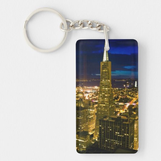 Acht uitzicht San Francisco. Sleutelhanger (Voorkant)