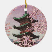 Acht Uitzichten van Tokyo Ueno Toshogu Shrine Kasa Keramisch Ornament (Voorkant)