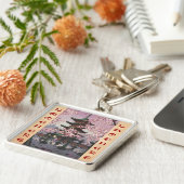 Acht Uitzichten van Tokyo Ueno Toshogu Shrine Kasa Sleutelhanger (Zijkant)