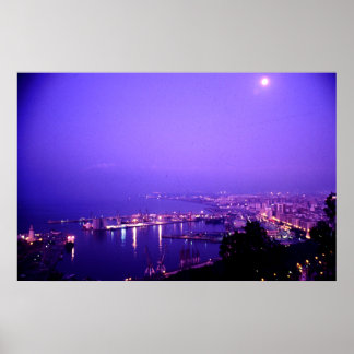 Acht uur, Malaga, Spanje Poster