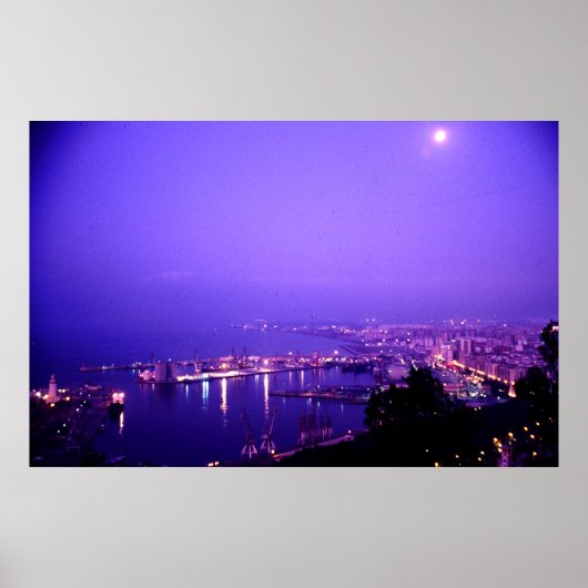 Acht uur, Malaga, Spanje Poster (Voorkant)