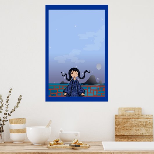 Acht uur op het eiland poster (Keuken)