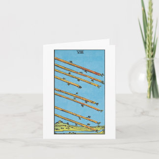 Acht van toverstokken - Rider Waite Smith tarot Kaart