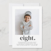 Acht vierkant Foto eerste uitnodiging op zaterdag (Voorkant)