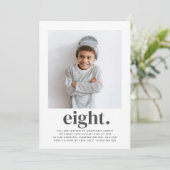 Acht vierkant Foto eerste uitnodiging op zaterdag (Staand voorkant)