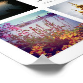 Acht Vierkante Fotocollage met Familie Monogram Poster (Hoek)