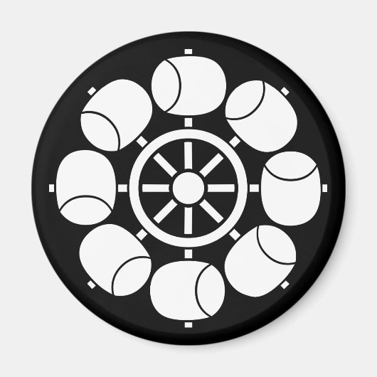 Acht waterrad magneet (Voorkant)