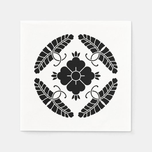 Acht wisterias servet (Voorkant)