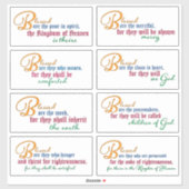 Acht zaligheden—Matteüs 5:1-12 Sticker (Vel)