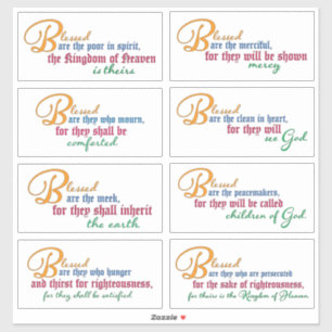 Acht zaligheden—Matteüs 5:1-12 Sticker