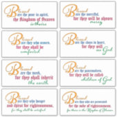 Acht zaligheden—Matteüs 5:1-12 Sticker (Voorkant)