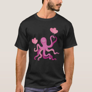Achtarmige inktvissen I Hart I Tentakels Zeedieren T-shirt