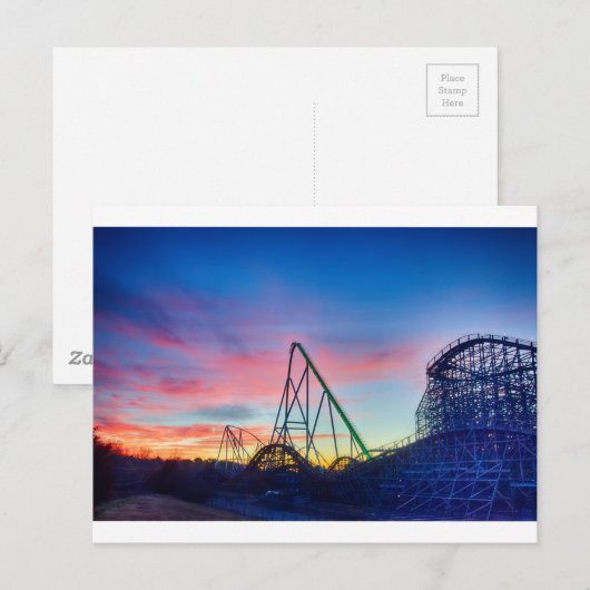 achtbaan briefkaart (Voorkant / Achterkant)