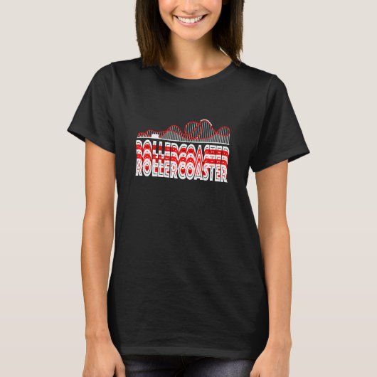 Achtbaan Pretpark Thrill T-shirt (Voorkant)