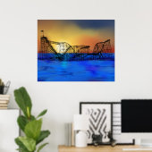 Achtbaan Seaside Heights Poster (Thuiskantoor)