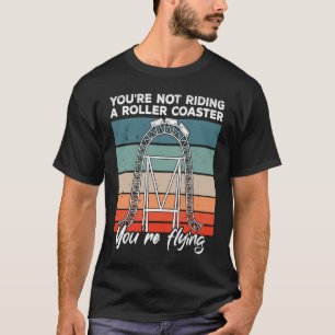 Achtbaan Thema Park Zonsondergang 70s 80s Pretpark T-shirt