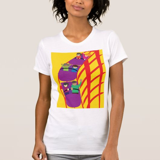 Achtbaan van dichtbij t-shirt (Voorkant)
