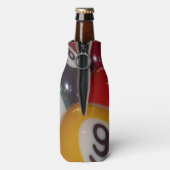 Achtbal de traditionele kleuren, flesjeskoeler (Fles Achterkant)
