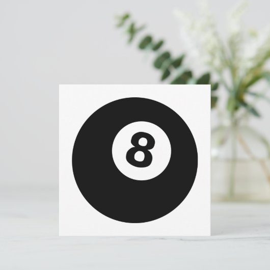 achtbal kaart (Staand voorkant)