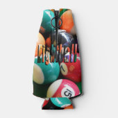 Achtballen, en Eightball Logo Stubby Holder Flesjeskoeler (Achterkant)