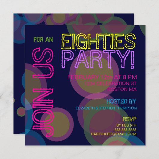 Achtenpartij! Uitnodiging (Voorkant / Achterkant)