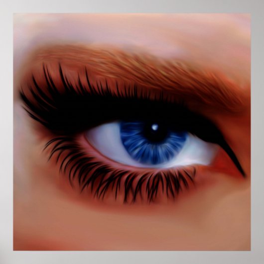 Achter blauwe ogen poster (Voorkant)