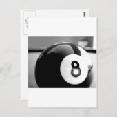 Achter de 8-Ball, acht Ball Briefkaart (Voorkant / Achterkant)