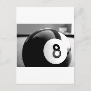 Achter de 8-Ball, acht Ball Briefkaart
