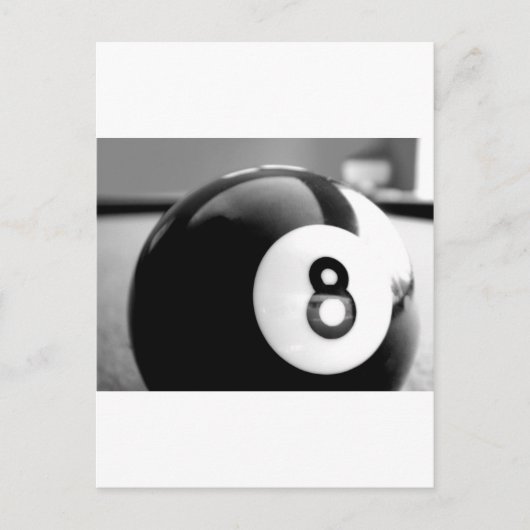 Achter de 8-Ball, acht Ball Briefkaart (Voorkant)