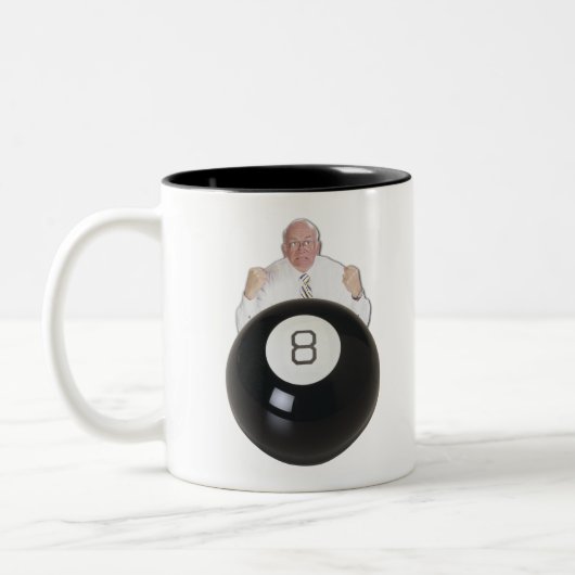 Achter de 8 Ball Tweekleurige Koffiemok (Links)