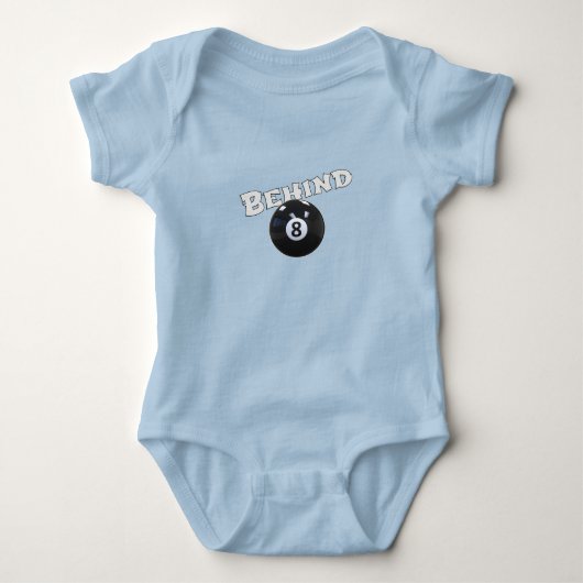 Achter de Acht Bal | Grappig "Achter de 8 Ball" Romper (Voorkant)