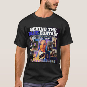 Achter de Blue Curtain Listener Banner T-shirt