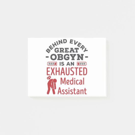Achter de geweldige OBGYN-assistent Post-it® Notes (Voorkant)