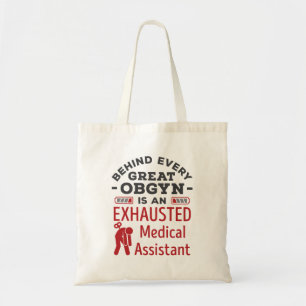 Achter de geweldige OBGYN-assistent Tote Bag