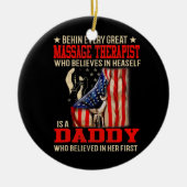 Achter de grote massagetherapeut die gelooft keramisch ornament (Voorkant)