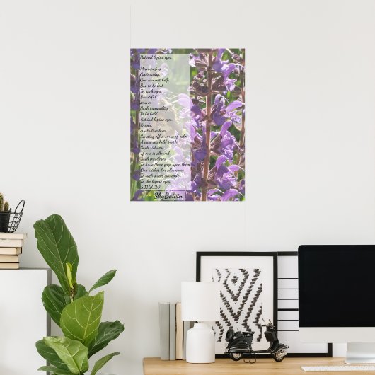 achter de lupine ogen poster (Thuiskantoor)