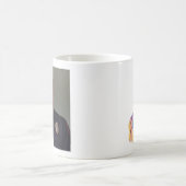 Achter de Mok van het blauw-gordijnkoffie (Center)