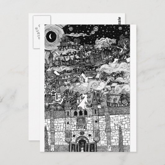 Achter de muren briefkaart (Voorkant / Achterkant)